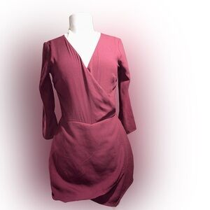 Burgundy Wrap Abercrombie Dress